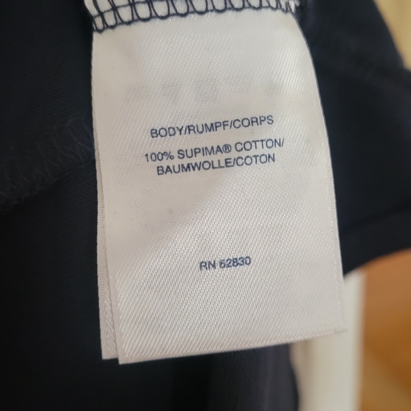 LANDS' END Supima Cotton Navy Blue Shortsleeve Top Size 3X - Picture 5 of 6